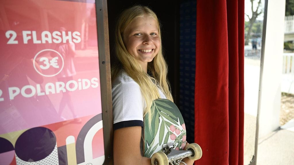 Heili Sirviö viihtyy Pariisin olympiakylässä.