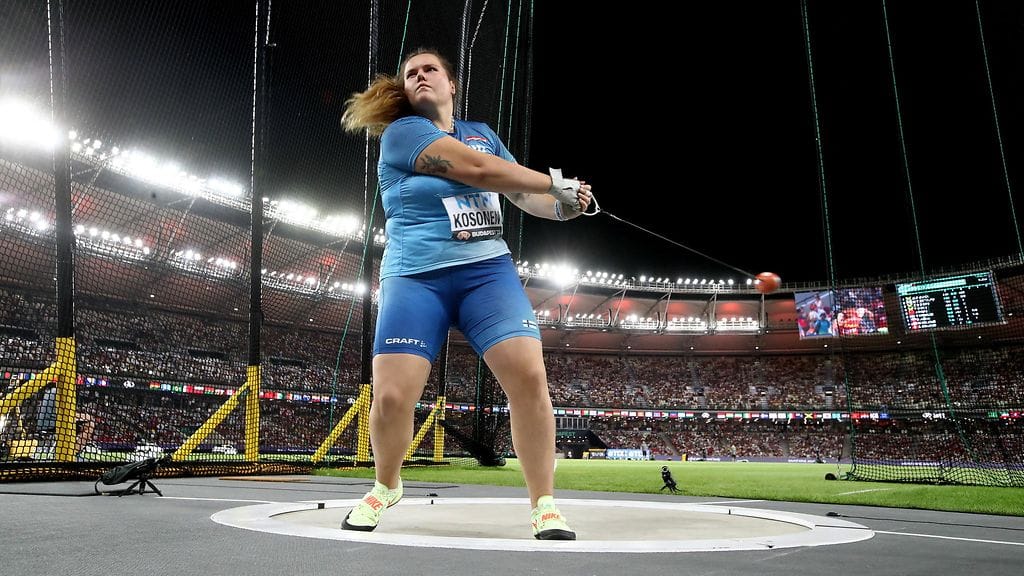 Silja Kosonen MM-finaalissa Budapestissä elokuussa 2023.