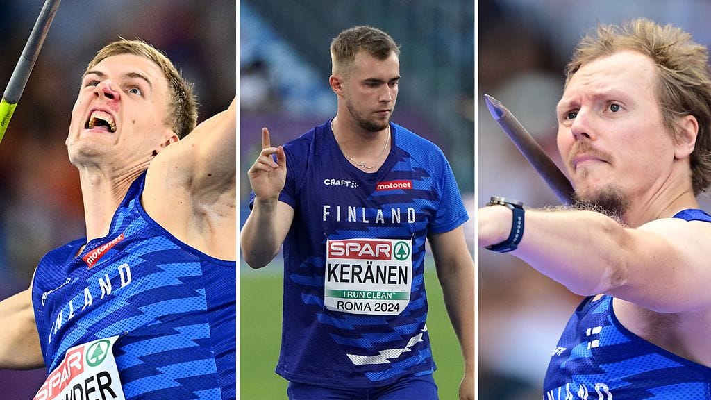 Oliver Helander, Toni Keränen ja Lassi Etelätalo selvittivät kaikki tiensä keihään olympiafinaaliin.