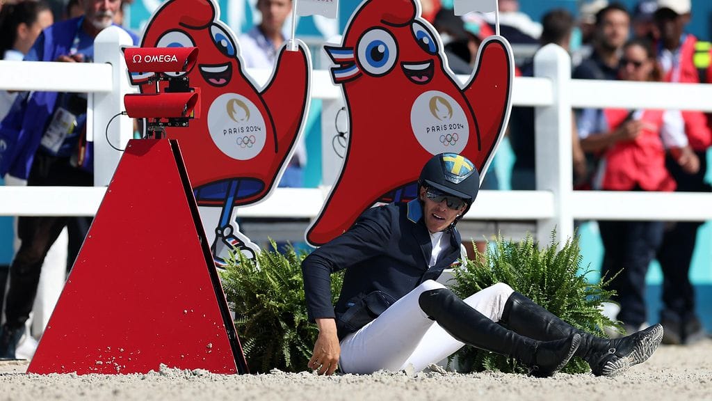 Ei auta. Henrik von Eckermannin olympiafinaali päättyi putoamiseen.