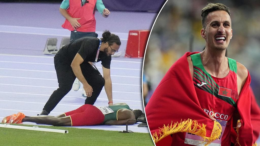 Etiopian Lamecha Girma kaatui pahasti 3000 metrin estefinaalissa. Marokon Soufiane El Bakkali toisti Volmari Iso-Hollon tempun.