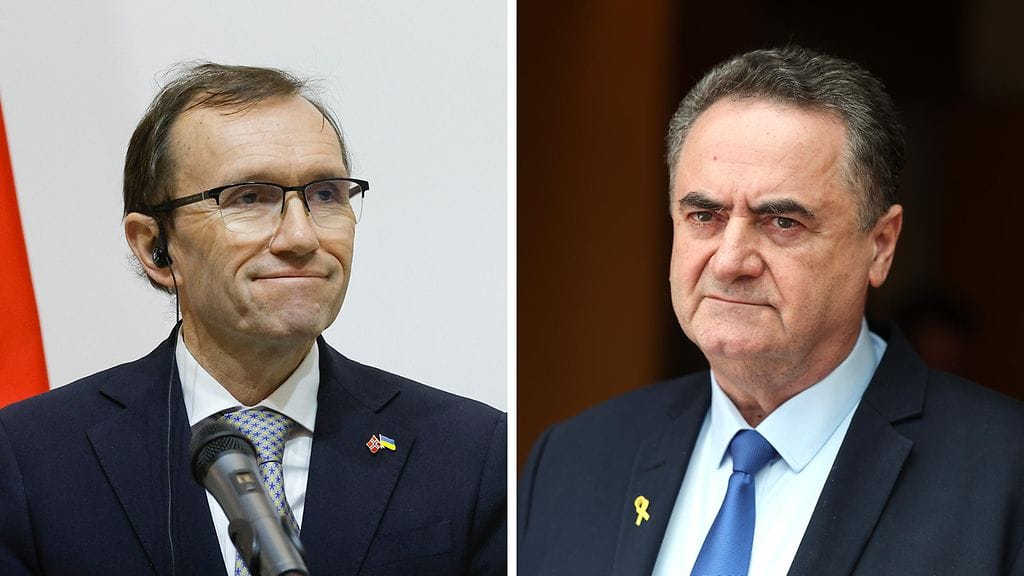 Norjan ulkoministeri Espen Barth Eide ja Israelin ulkoministeri Israel Katz.