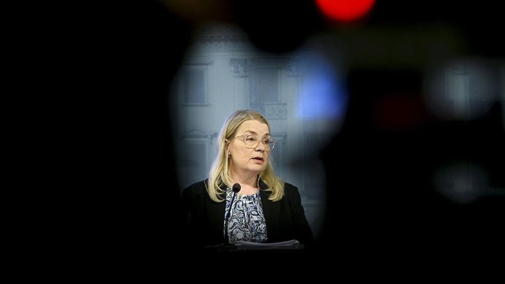 Arkistokuvassa oikeusministeri Leena Meri (ps.)