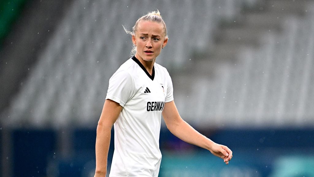 Lea Schüller voitti Saksan naisten jalkapallomaajoukkueessa olympiapronssia Pariisissa.