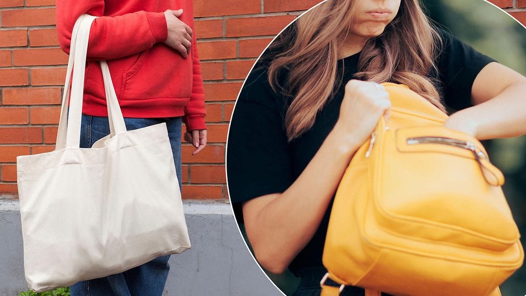 Raskas, yhdellä olalla kannettava kassi voi aiheuttaa ongelmia.