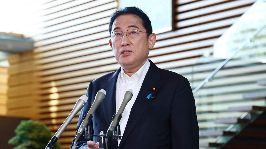 Japanin pääministeri Fumio Kishida kuvattuna Tokiossa heinäkuussa.