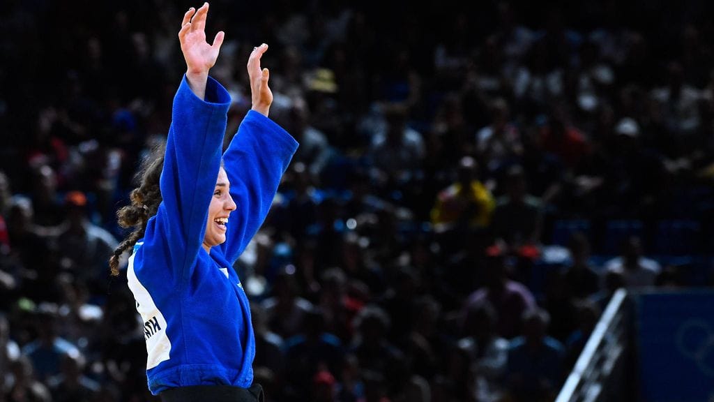 Tara Babulfath otteli olympiapronssille judon naisten 48 kilon sarjassa Pariisissa.