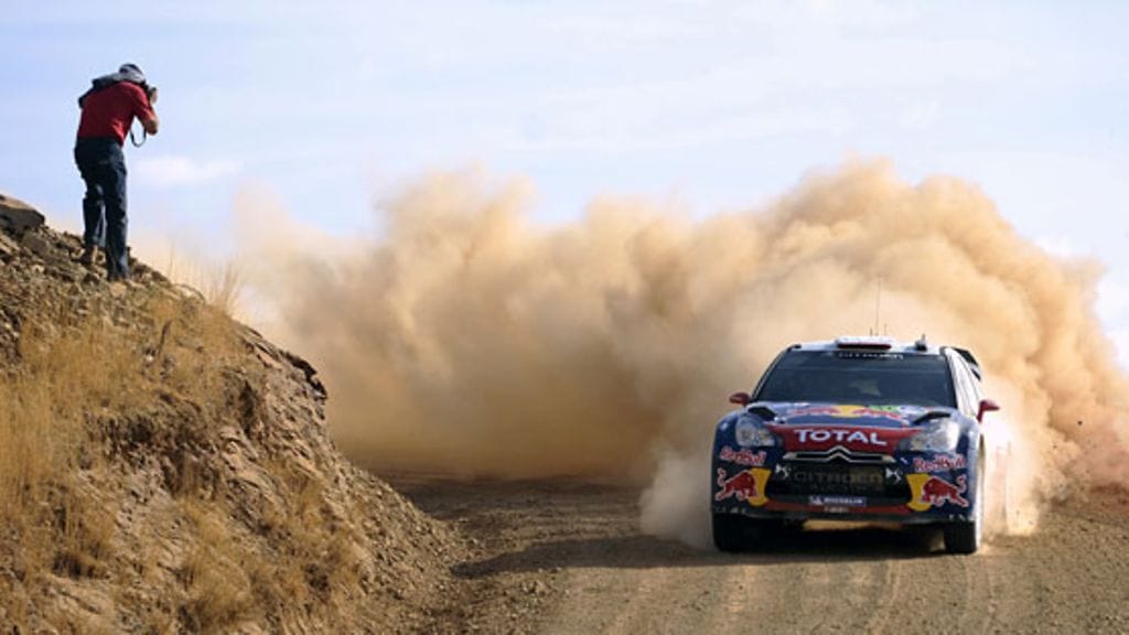 Sebastien Loeb vauhdissa Meksikossa.