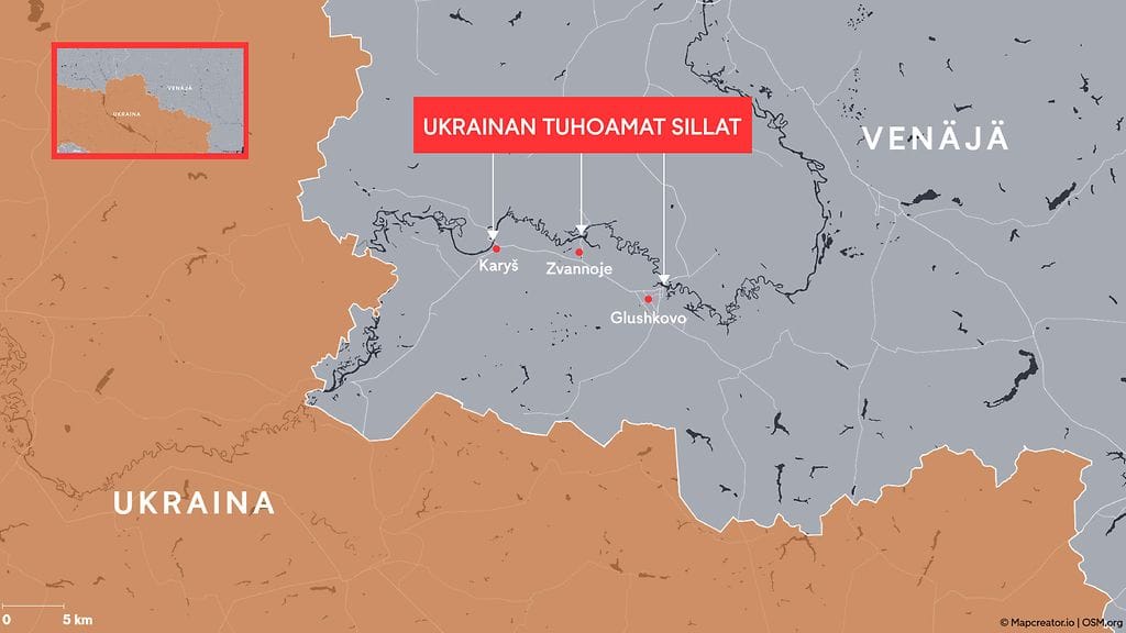 Ukrainan tuhoamat sillat
