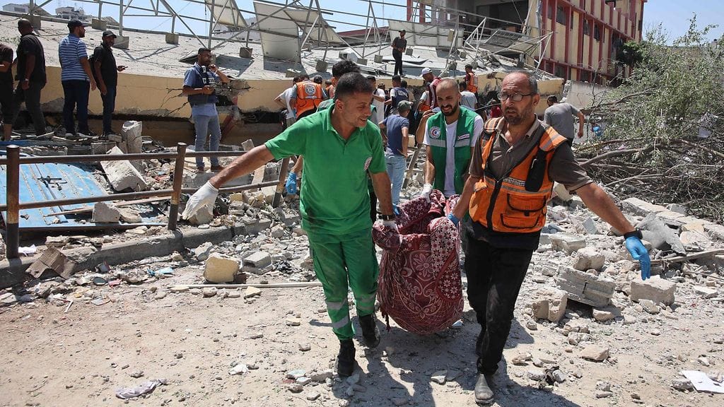 Kuva Rimalin kaupunginosasta Gazan keskustasta tänään tiistaina.