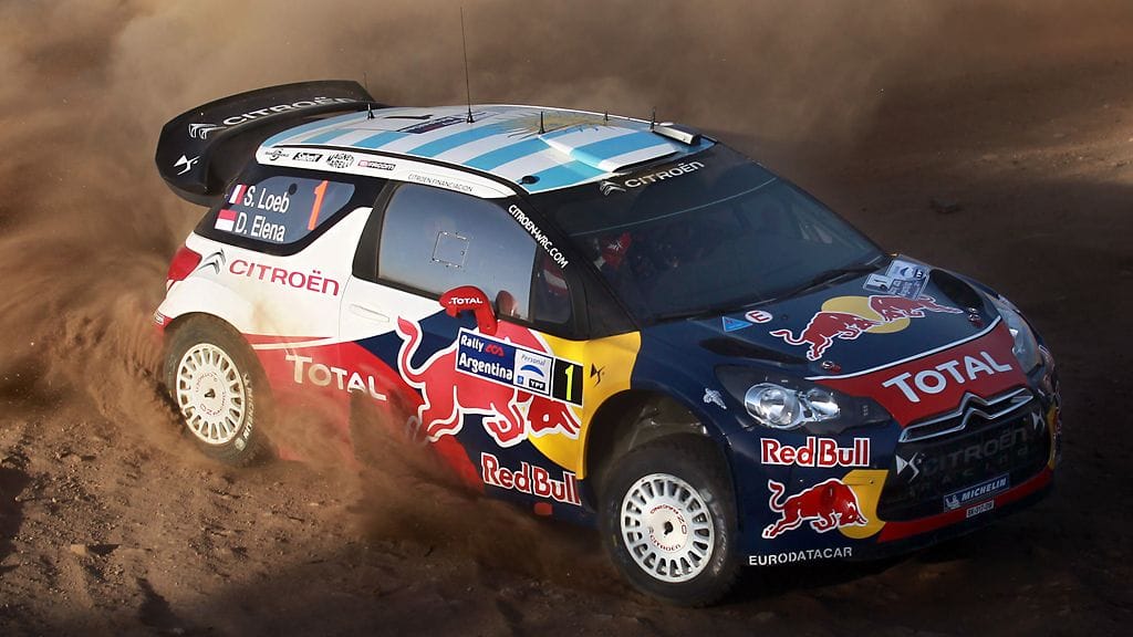 Sebastien Loeb Argentiinan MM-rallin testierikoiskokeella.