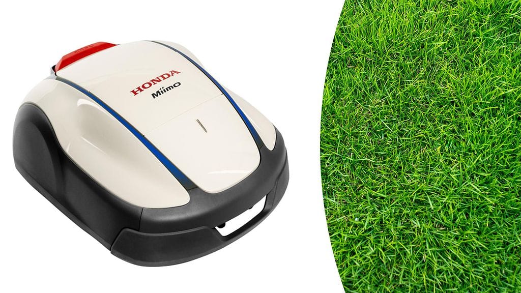 Kuvan robottiruohonleikkuria pyydetään korjattavaksi.