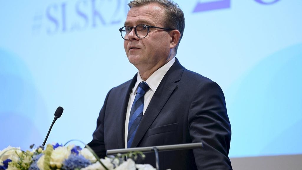 Pääministeri Petteri Orpo (kok.) puhui suurlähettiläspäivillä myös Palestiinan tunnustamisesta.