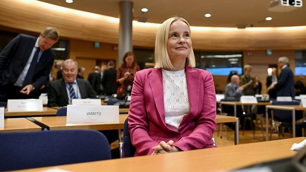 Valtiovarainministeri Riikka Purra Suurlähettiläskokouksessa Helsingissä 26. elokuuta.