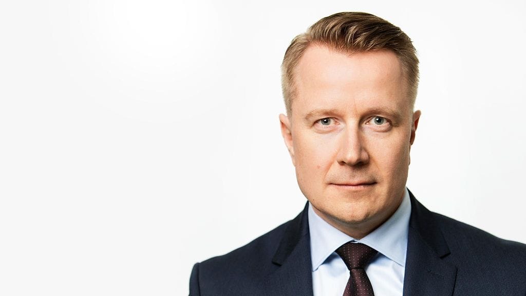 Suojelupoliisin vastatiedustelun päälliköksi nimitetty Teemu Liikkanen Supon välittämässä kuvassa. Liikkanen aloittaa tehtävässä syyskuun alussa.