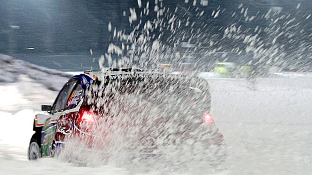 Jari-Matti Latvala Ruotsin MM-rallissa.