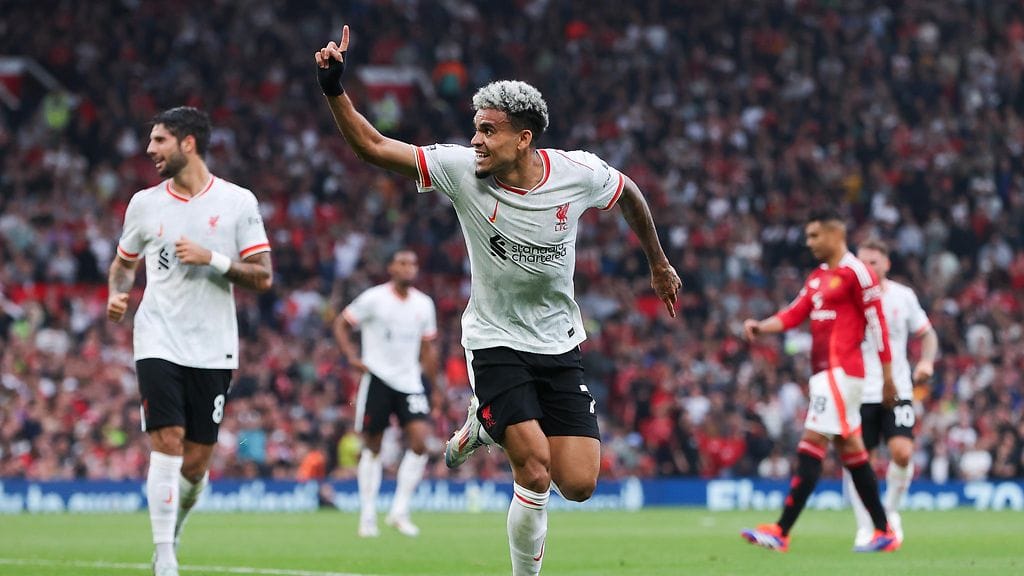 Luis Diaz ja Liverpool juhlivat Old Traffordilla.