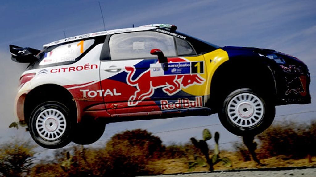 Sebastien Loeb vauhdissa Meksikossa.