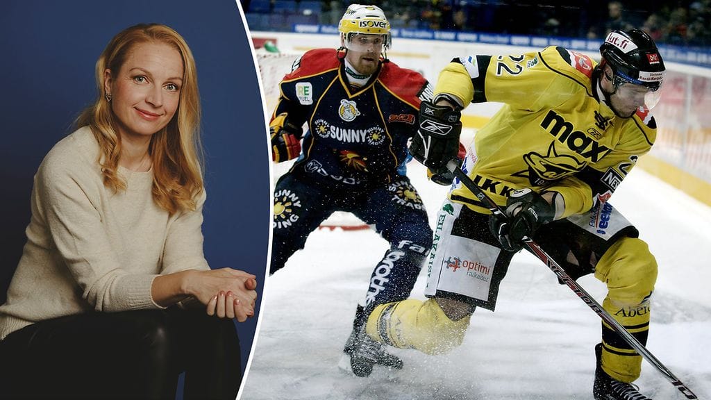 Riina-Maria Metso kertoo tuoreessa kirjassaan Rivipelaaja – Ammattikiekkoilun kulissien takana (Atena, 2024) muun muassa avomiehensä Pauli Levokarin (oik.) tarinan.