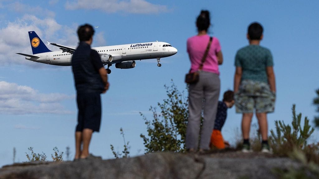 Lufthansa on liikevaihdoltaan Euroopan suurin lentoyhtiö. Kuva Tukholmasta Arlandan lentokentältä.