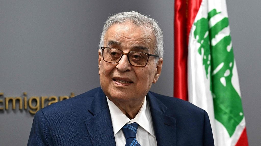 Libanonin ulkoministeri Abdallah Bou Habib Beirutissa 12. syyskuuta.