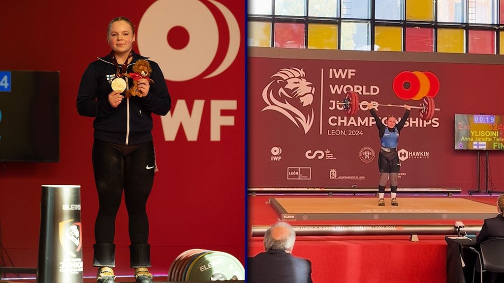 Janette Ylisoini, 18, saavutti komeasti painonnostossa alle 20-vuotiaiden MM-pronssia