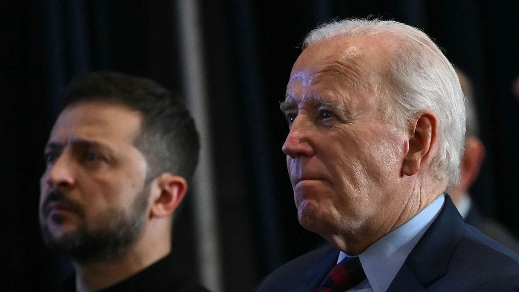 Presidentit Joe Biden ja Volodymyr Zelenskyi YK:n kokouksessa New Yorkissa 25. syyskuuta.