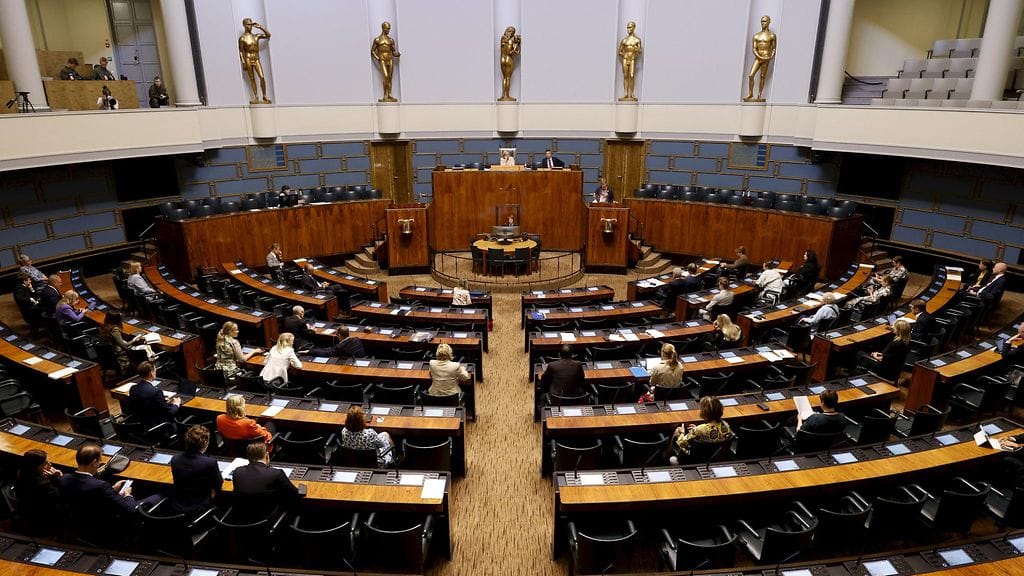 Eduskunta heinäkuussa 2024. Kuvituskuva.