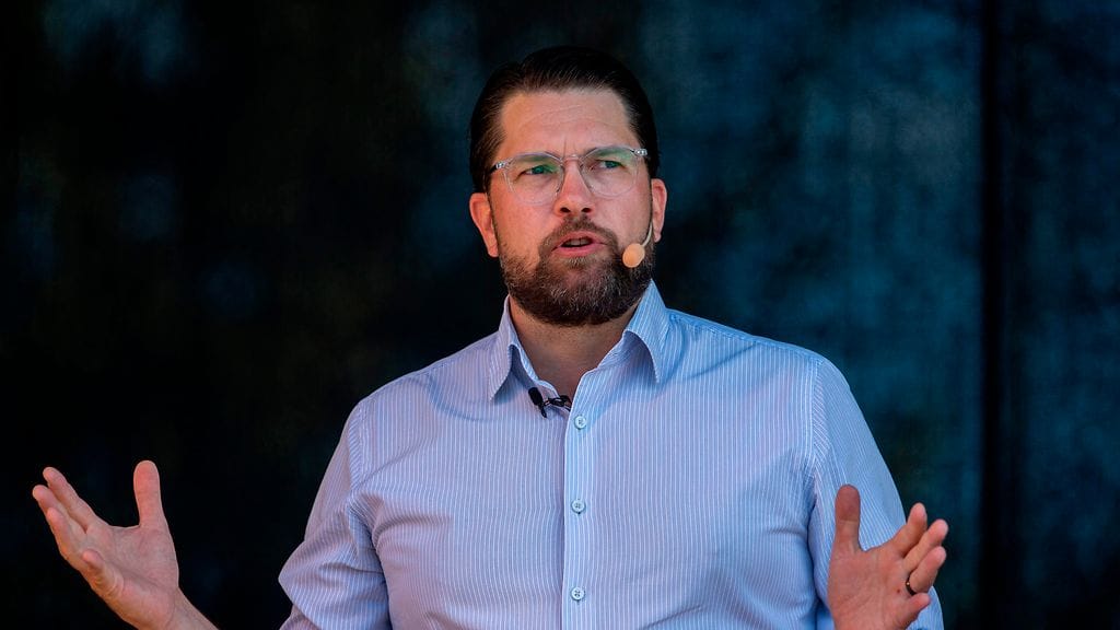 Ruotsidemokraattien Jimme Åkesson kesällä 2024. Kuvituskuva.
