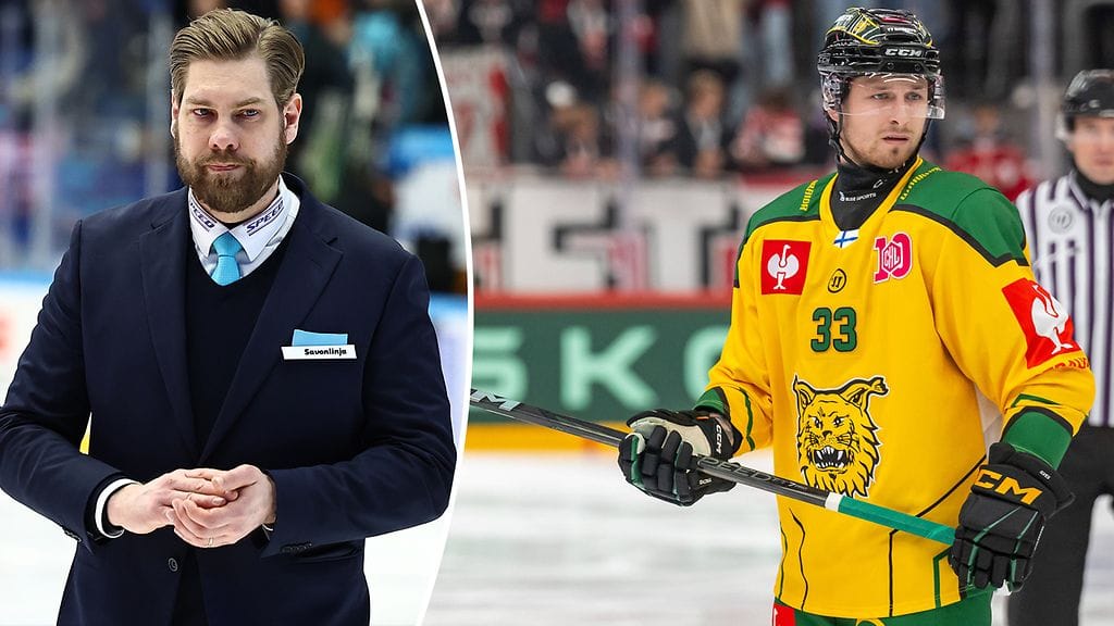 Ilveksen Daniel Gazda (oik.) loukkaantui CHL-ottelussa Ranskassa. Pelicansin päävalmentaja Juhamatti Yli-Junnila hämmästeli lahtelaisten loukkaantumissumaa Tshekissä.