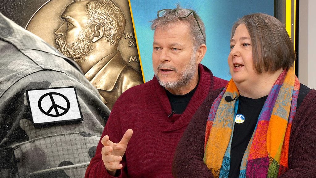 Teivo Teivainen ja Laura Lodenius keskustelivat Nobelin rauhanpalkinnosta Huomenta Suomessa.