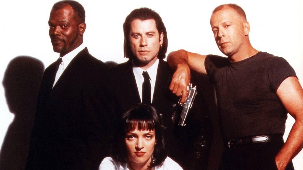 Pulp Fictionissa nähdään Samuel L. Jackson, John Travolta, Bruce Willis ja Uma Thurman.