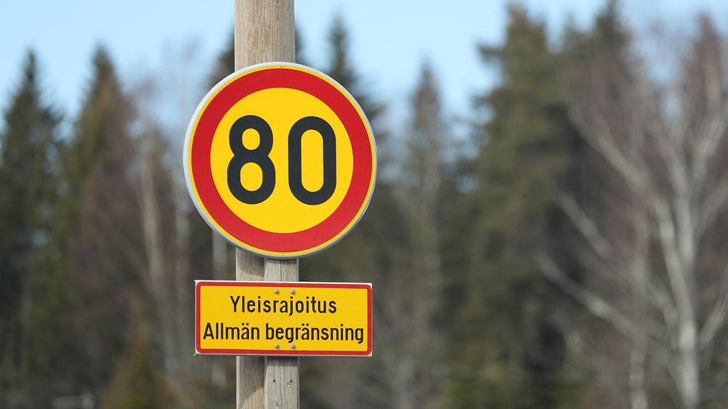 Maanteillä nopeusrajoitukset lasketaan pääosin 80 kilometriin tunnissa.