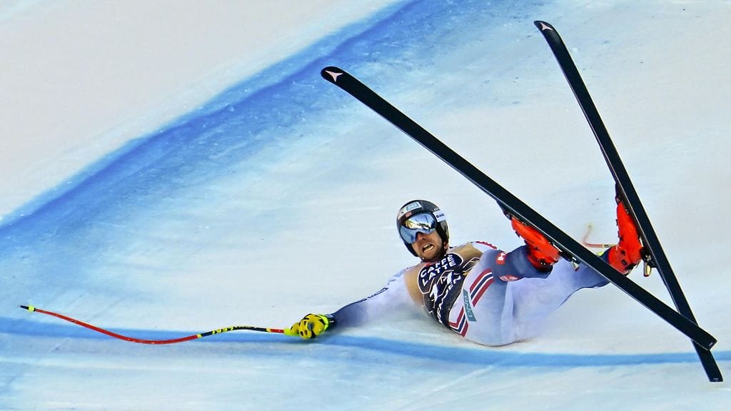 Aleksander Aamondt Kilde kaatui rajusti Wengenin syöksykisassa tammikuussa ja loukkasi olkapäänsä ja jalkansa.