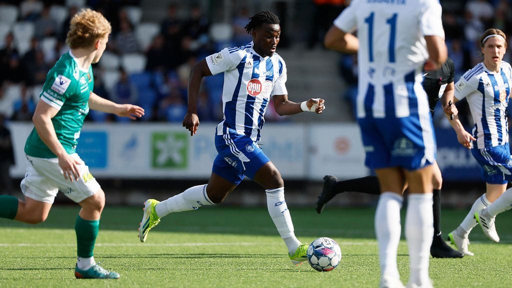 Hans Nunoo Sarpei ei pelannut HJK:n paidassa sitten heinäkuun.