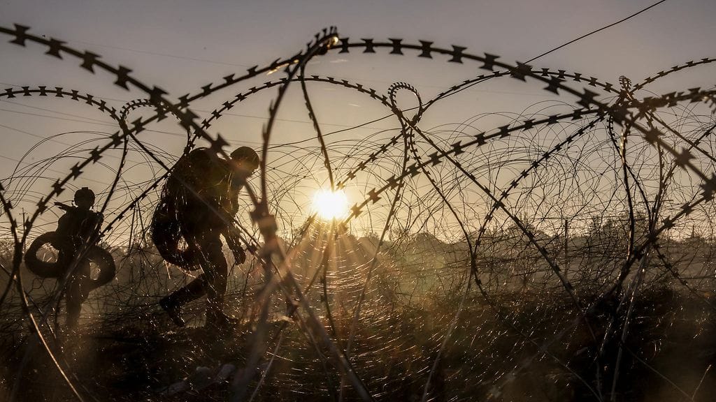 Ukrainan sotilaita 1. marraskuuta Donetskin alueella.
