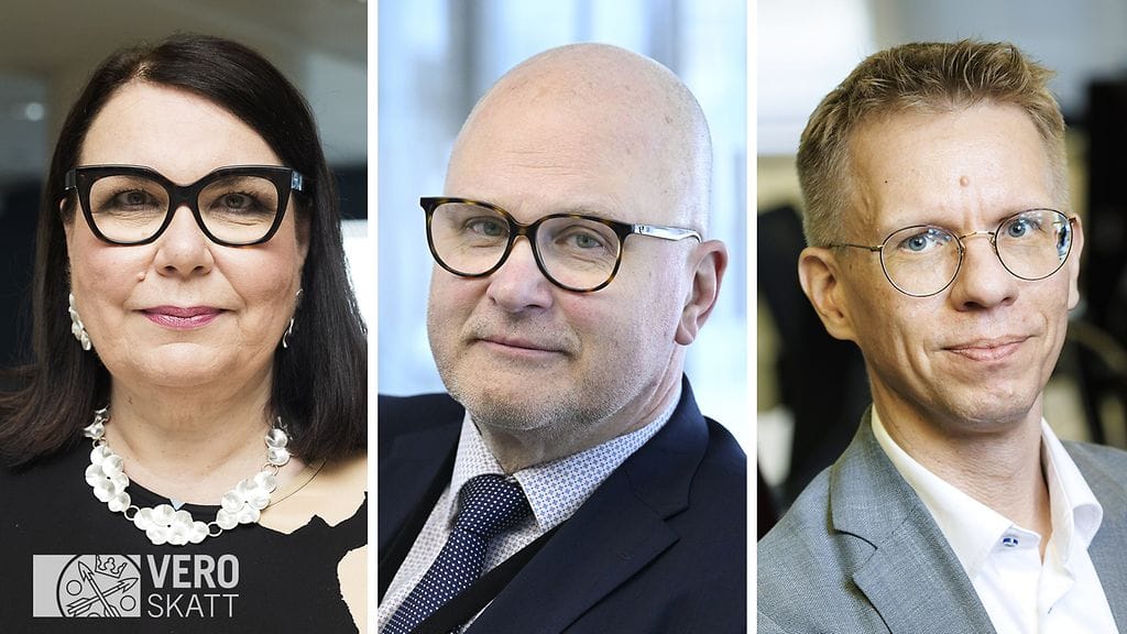 Tänään julkaistuista verotiedoista nähdään, miten paljon vuonna 2023 Ylen johtoportaassa tienattiin.  Kuvassa Merja Ylä-Anttila, Jouko Jokinen ja Panu Pokkinen.