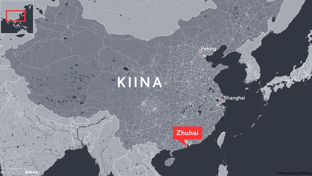 62-vuotias mies ajoi maasturilla väkijoukkoon Zhuhain kaupungissa marraskuussa.