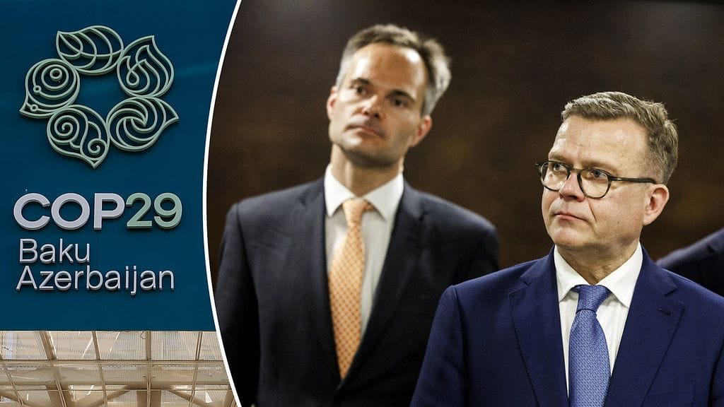 Syynä järjestön antamalle "epäkunniamaininnalle" ovat muun muassa Suomen hallituksen leikkaukset ilmastorahoitukseen. Kuvassa Suomen ympäristö- ja ilmastoministeri Kai Mykkänen (kok.) ja pääministeri Petteri Orpo (kok.).