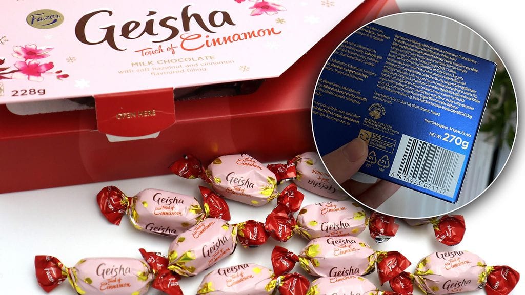 Oletko kiinnittänyt huomiota konvehtirasioiden pakkauskokoihin?