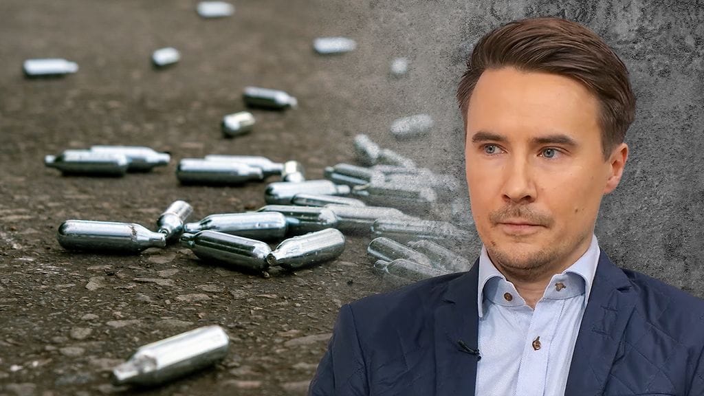 Myrkytystietokeskuksen ylilääkäri Tuomas Lilius on huolissaan ilokaasun lisääntyneen käytön aiheuttamista vaaroista.