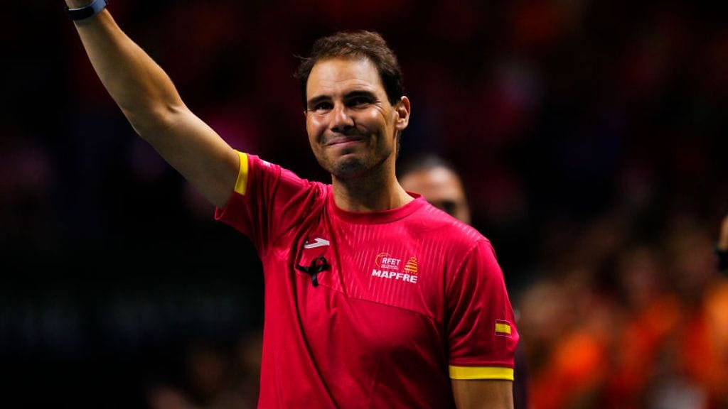 Rafael Nadal hyvästeli legendaarisen tennisuransa.