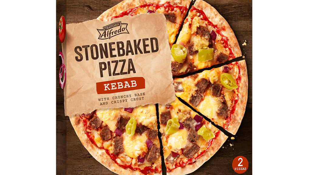Päivittäistavarakauppaketju Lidl vetää myynnistä Alfredo-tuotemerkin  kebabin makuisia pakastepizzoja.