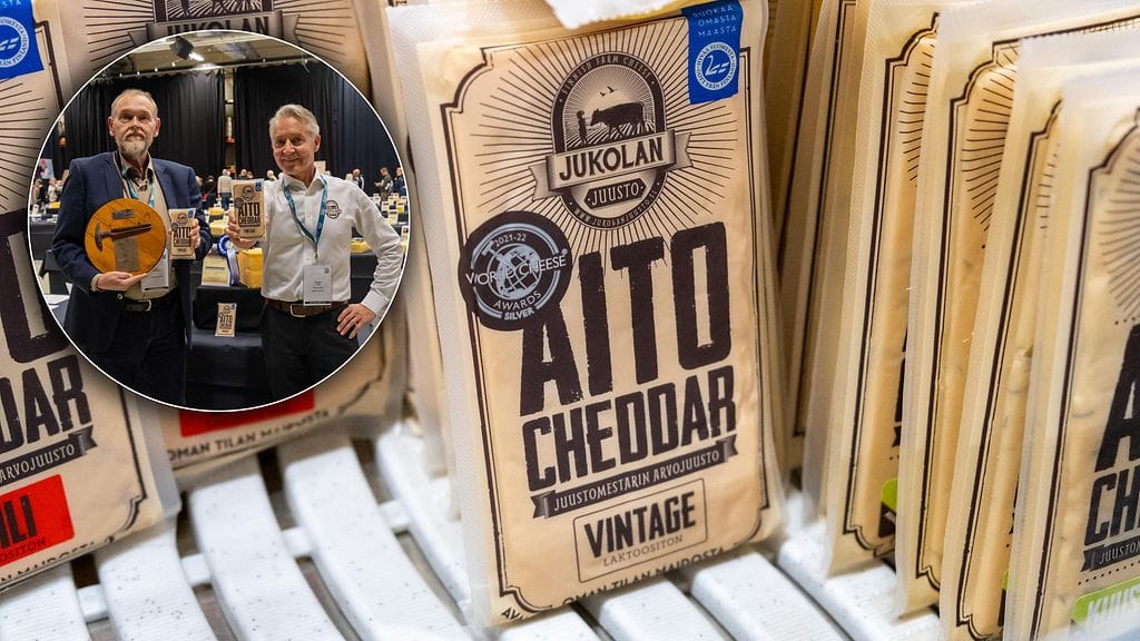 Parhaaksi kypsytetyksi juustoksi valittiin Jukolan Juusto Oy:n cheddar.