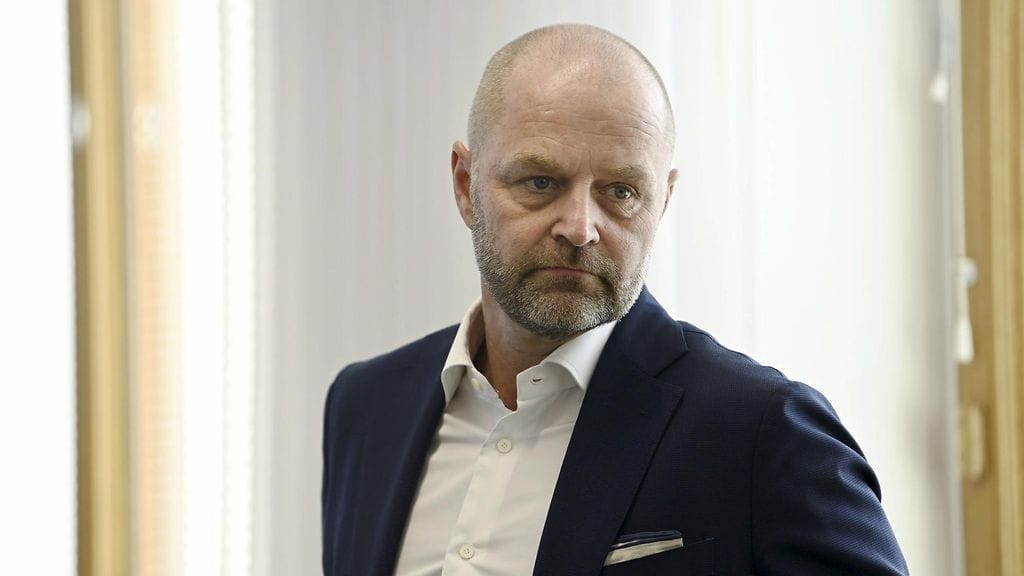 Toimitusjohtaja Reima Rytsölä valtion sijoitusyhtiö Solidiumin tilinpäätöksen tiedotustilaisuudessa Helsingissä 24. elokuuta 2023.