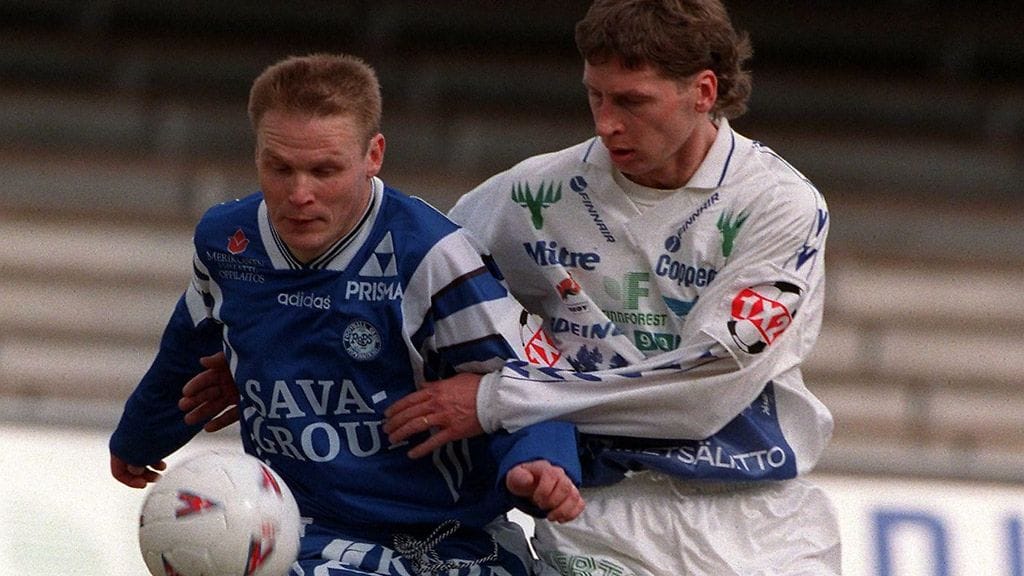 Ismo Lius ja Kari Rissanen kaksintaistossa kaudella 1997.