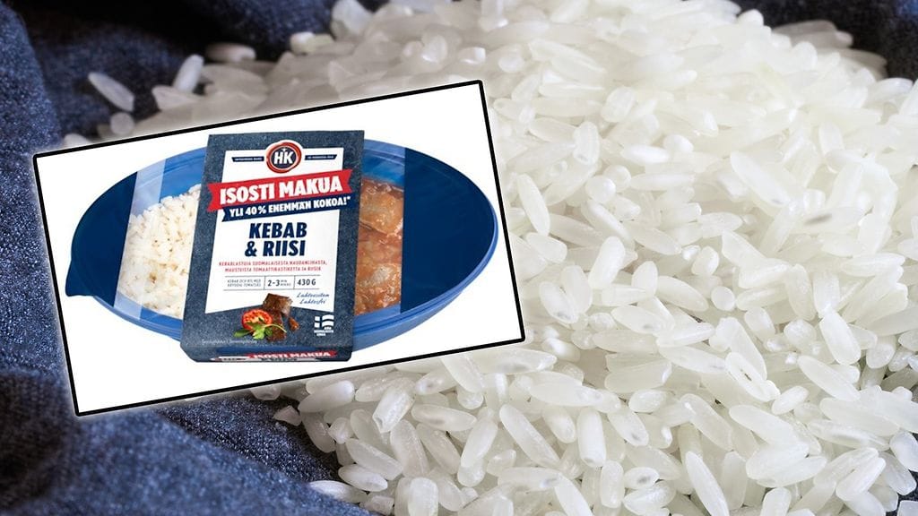 Yhdessä erässä kuvan tuotetta voikin olla väärää tuotetta sisällä. Taustalla kuvituskuva.