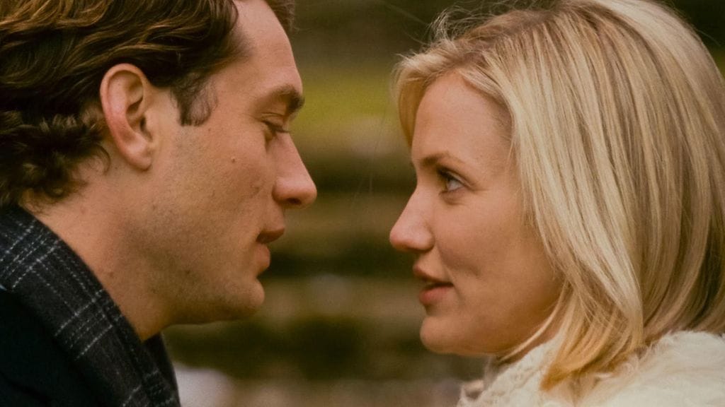 Jude Law ja Cameron Diaz elokuvassa Holiday.