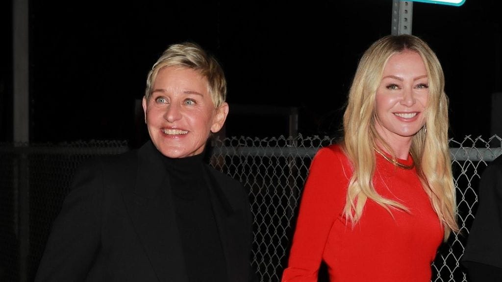 Ellen DeGeneres ja Portia de Rossi vuonna 2021