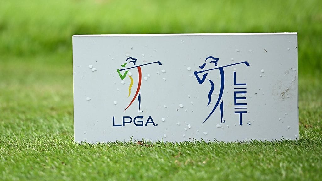 LPGA:n ja naisten Euroopan kiertueen logot.
